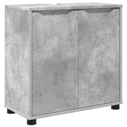 vidaXL Badezimmermöbel-Set mit Regal 3 pcs Beton Grau Holzwerkstoff