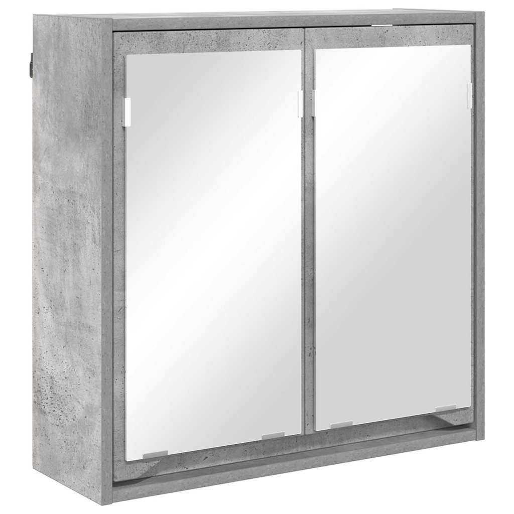 vidaXL Badezimmermöbel-Set mit Regal 3 pcs Beton Grau Holzwerkstoff