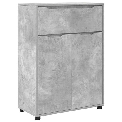 vidaXL Badezimmermöbel-Set mit Regal 3 pcs Beton Grau Holzwerkstoff