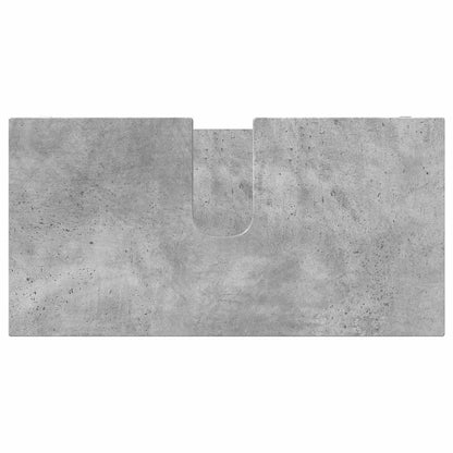 vidaXL Badezimmermöbel-Set mit Regal 3 pcs Beton Grau Holzwerkstoff