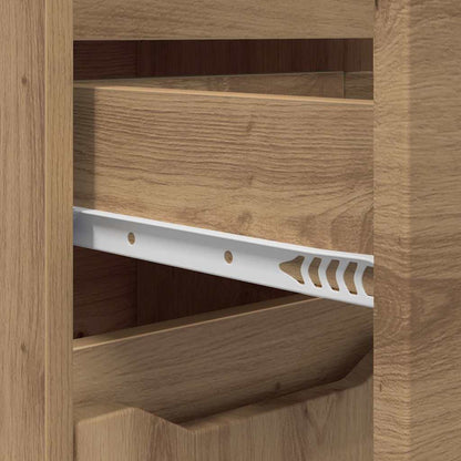 vidaXL Badezimmermöbel-Set mit Regal 3 pcs Artisan-Eiche Holzwerkstoff