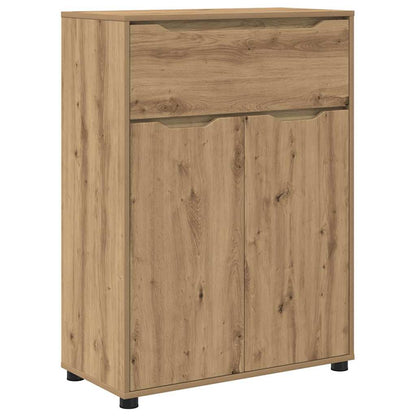 vidaXL Badezimmermöbel-Set mit Regal 3 pcs Artisan-Eiche Holzwerkstoff