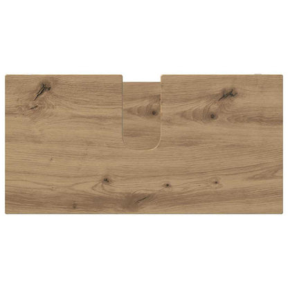 vidaXL Badezimmermöbel-Set mit Regal 3 pcs Artisan-Eiche Holzwerkstoff