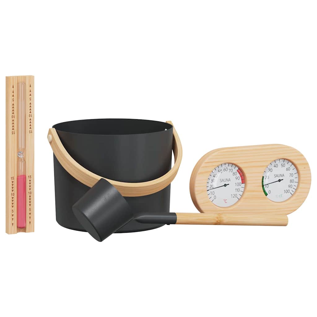 Sauna Zubehör Set 4 pcs Schwarz