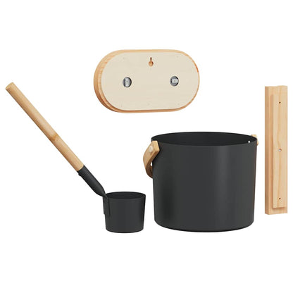 Sauna Zubehör Set 4 pcs Schwarz