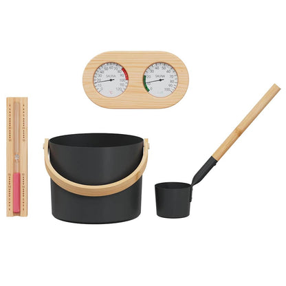 Sauna Zubehör Set 4 pcs Schwarz