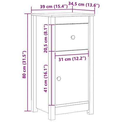 Sideboard mit Schubladen 2 pcs Wachsbraun 39 x 34,5 x 80 cm