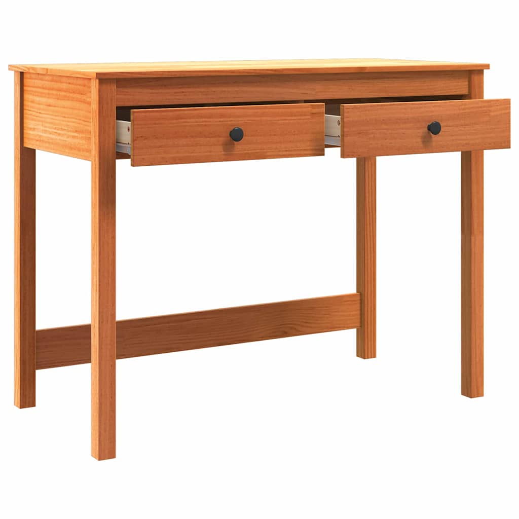 vidaXL Schreibtisch Max Braun 100 x 50 x 78 cm Massives Kiefernholz