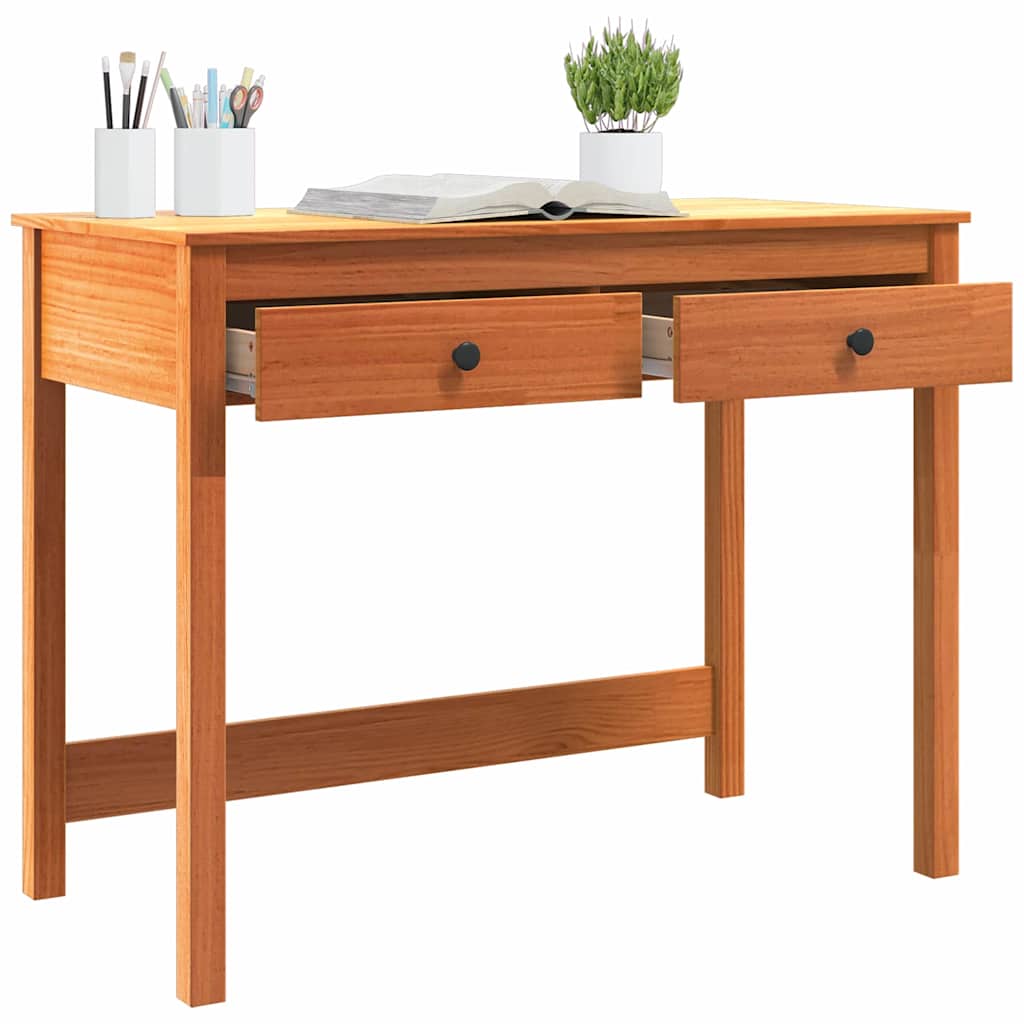 vidaXL Schreibtisch Max Braun 100 x 50 x 78 cm Massives Kiefernholz
