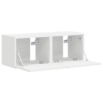 vidaXL TV-Wandschrank 2 pcs Weiß 60 x 31 x 29,5 cm Holzwerkstoff