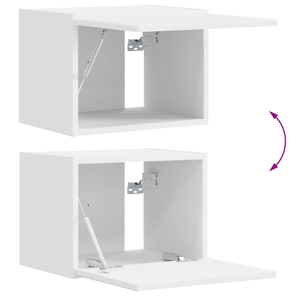 vidaXL TV-Wandschrank 2 pcs Weiß 60 x 31 x 29,5 cm Holzwerkstoff