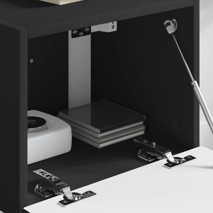 vidaXL TV-Wandschrank Schwarz 60 x 31 x 29,5 cm Holzwerkstoff