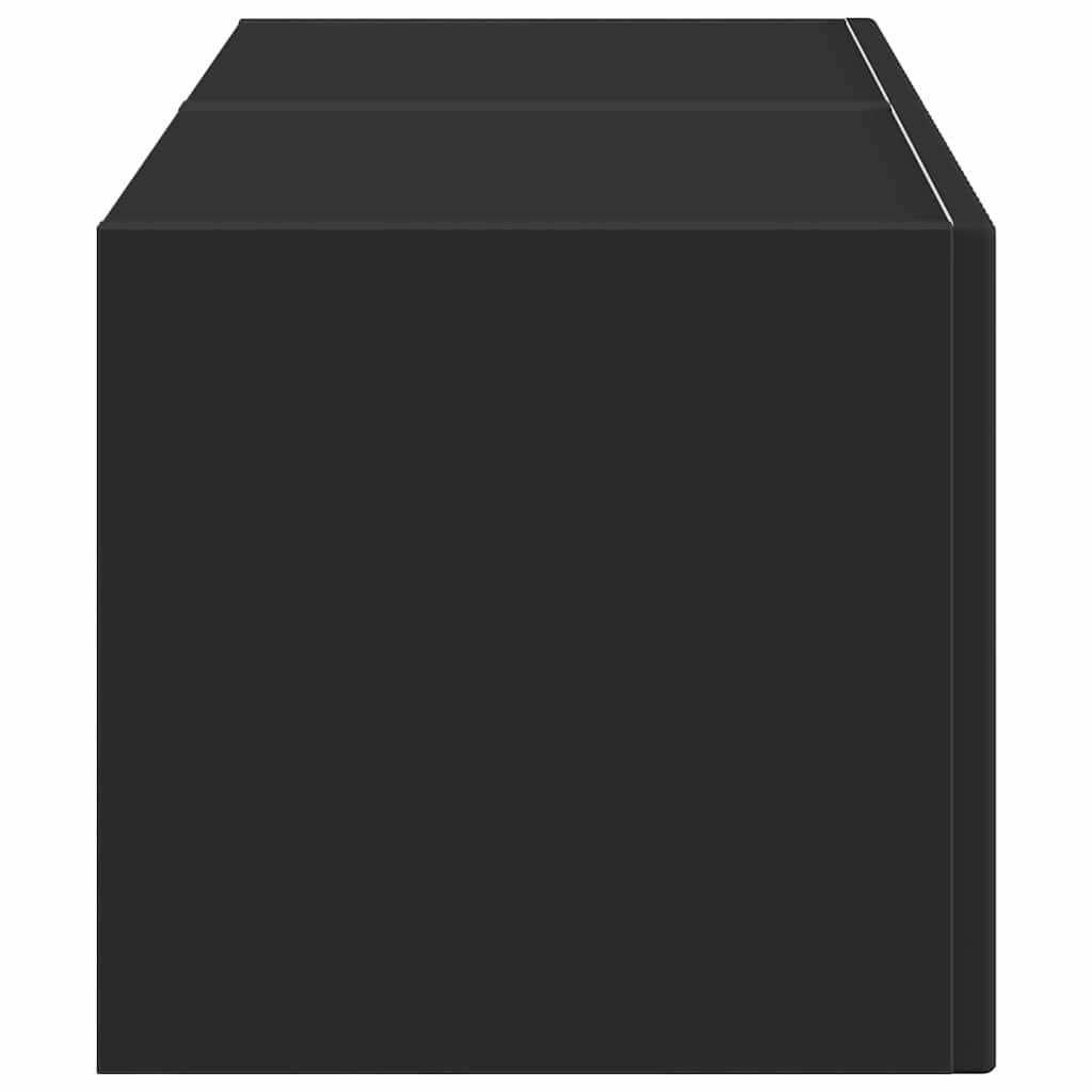 vidaXL TV-Wandschrank 2 pcs Schwarz 60 x 31 x 29,5 cm Holzwerkstoff