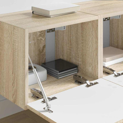 vidaXL TV-Wandschrank 2 pcs Sonoma 60 x 31 x 29,5 cm Holzwerkstoff