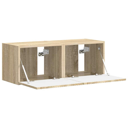 vidaXL TV-Wandschrank 2 pcs Sonoma 60 x 31 x 29,5 cm Holzwerkstoff
