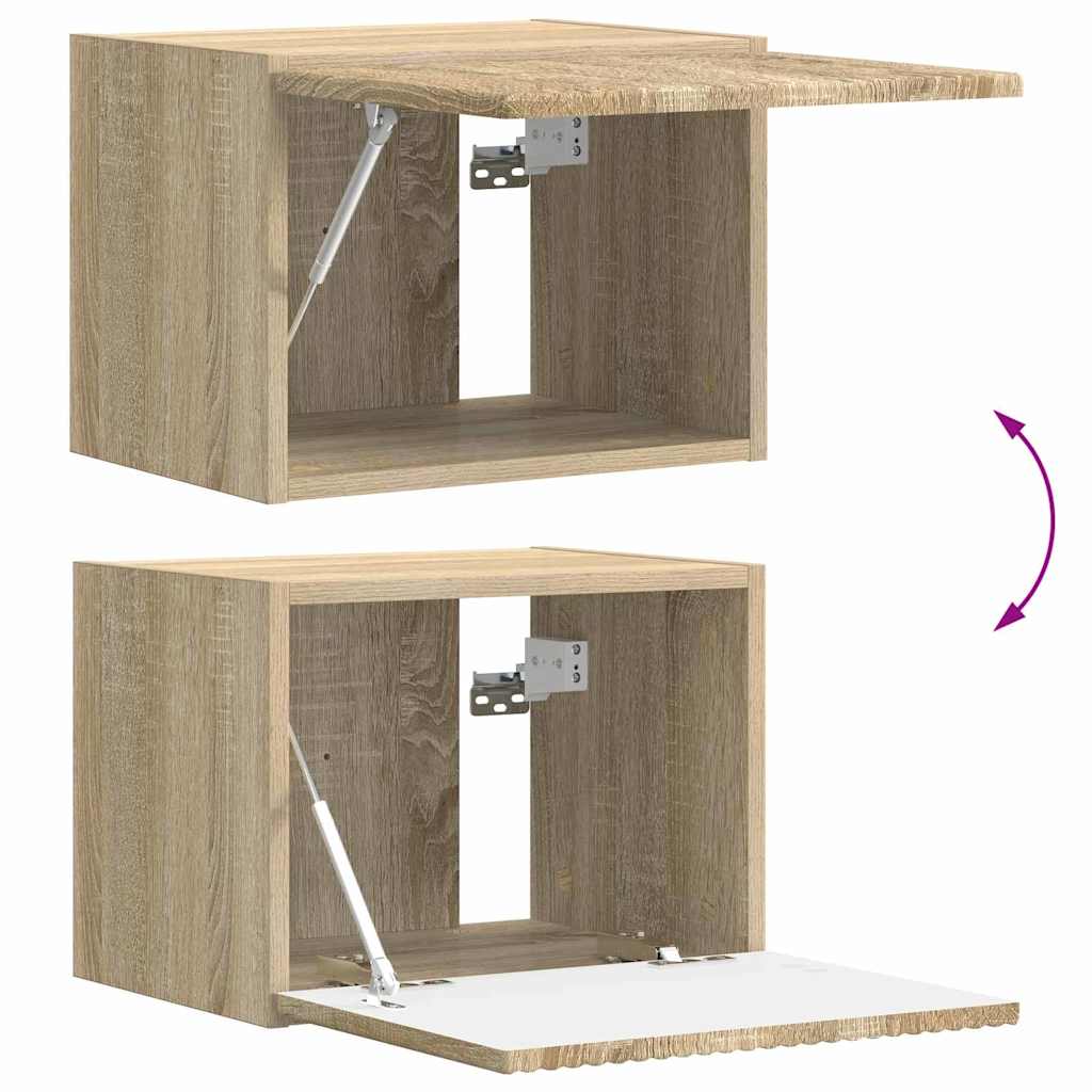 vidaXL TV-Wandschrank 2 pcs Sonoma 60 x 31 x 29,5 cm Holzwerkstoff