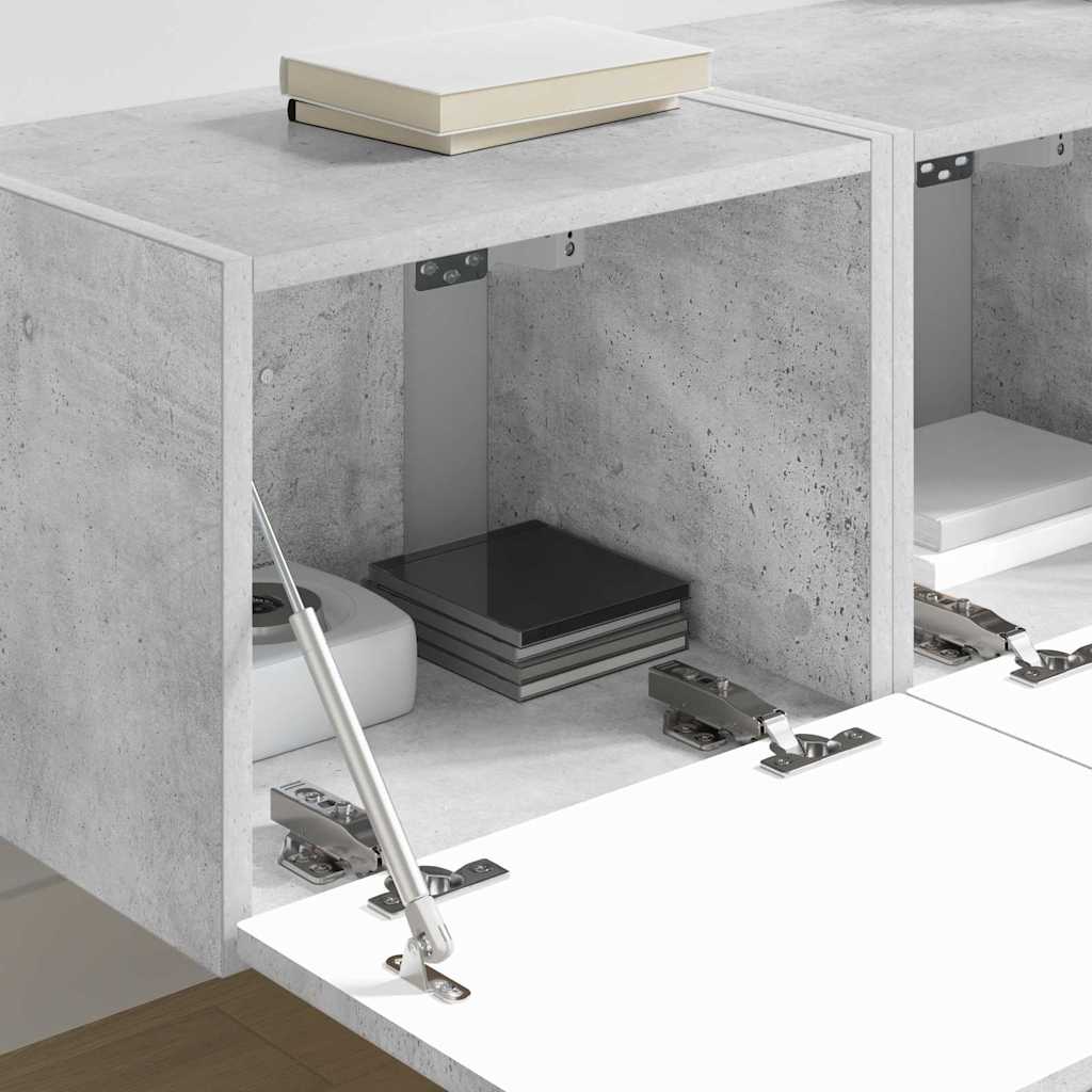 vidaXL TV-Wandschrank 2 pcs Beton 60 x 31 x 29,5 cm Holzwerkstoff