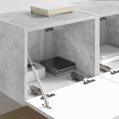 vidaXL TV-Wandschrank 2 pcs Beton 60 x 31 x 29,5 cm Holzwerkstoff