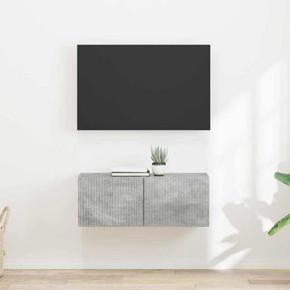 vidaXL TV-Wandschrank 2 pcs Beton 60 x 31 x 29,5 cm Holzwerkstoff