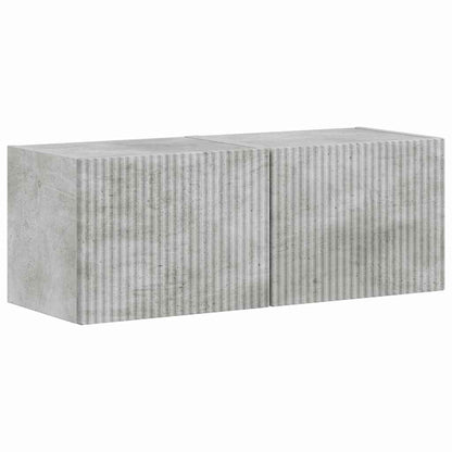vidaXL TV-Wandschrank 2 pcs Beton 60 x 31 x 29,5 cm Holzwerkstoff