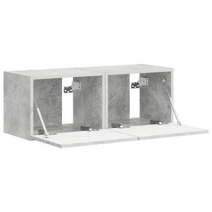 vidaXL TV-Wandschrank 2 pcs Beton 60 x 31 x 29,5 cm Holzwerkstoff