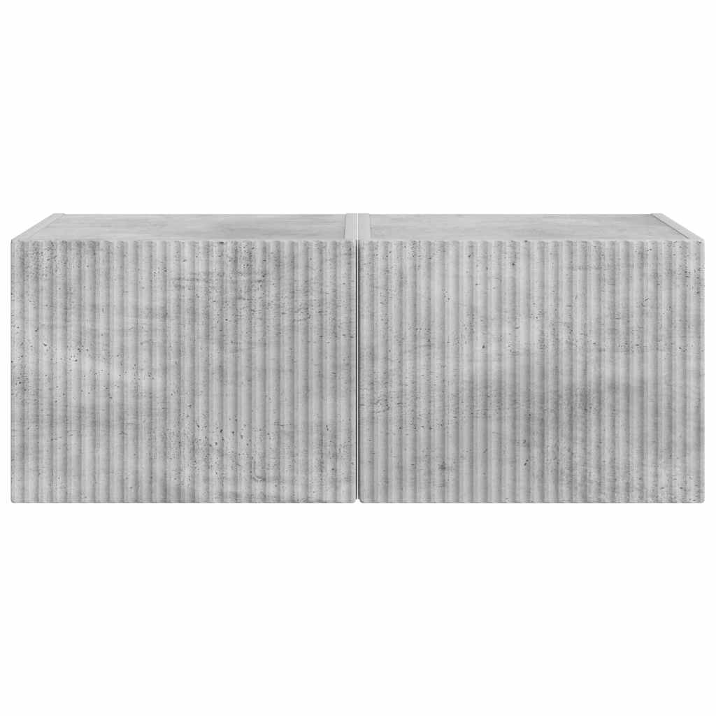 vidaXL TV-Wandschrank 2 pcs Beton 60 x 31 x 29,5 cm Holzwerkstoff