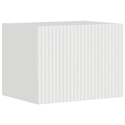 vidaXL Meuble TV mural blanc brillant 60 x 31 x 29,5 cm en bois d'ingénierie