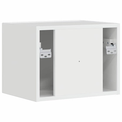 vidaXL Meuble TV mural blanc brillant 60 x 31 x 29,5 cm en bois d'ingénierie