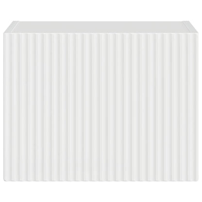 vidaXL Meuble TV mural blanc brillant 60 x 31 x 29,5 cm en bois d'ingénierie