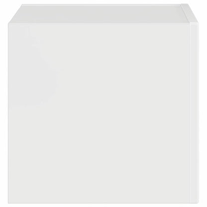 vidaXL Meuble TV mural blanc brillant 60 x 31 x 29,5 cm en bois d'ingénierie