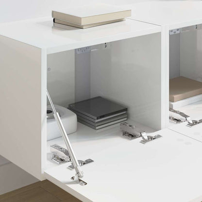 TV-Wandschrank 2 pcs Glänzend Weiß 60 x 31 x 29,5 cm