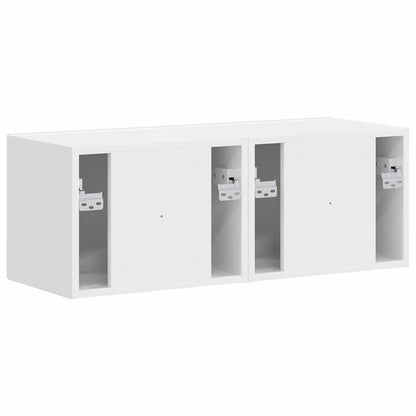 TV-Wandschrank 2 pcs Glänzend Weiß 60 x 31 x 29,5 cm