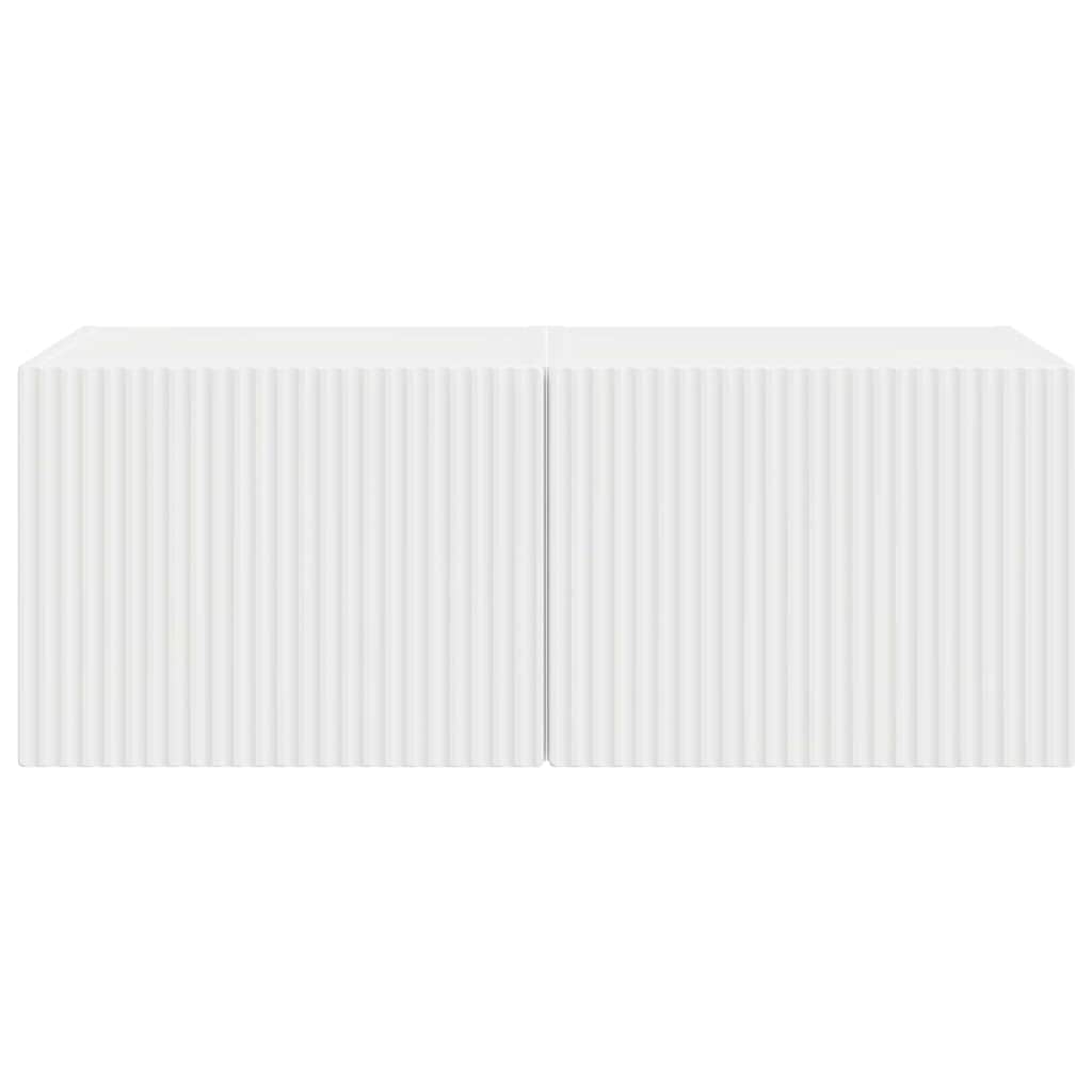 TV-Wandschrank 2 pcs Glänzend Weiß 60 x 31 x 29,5 cm