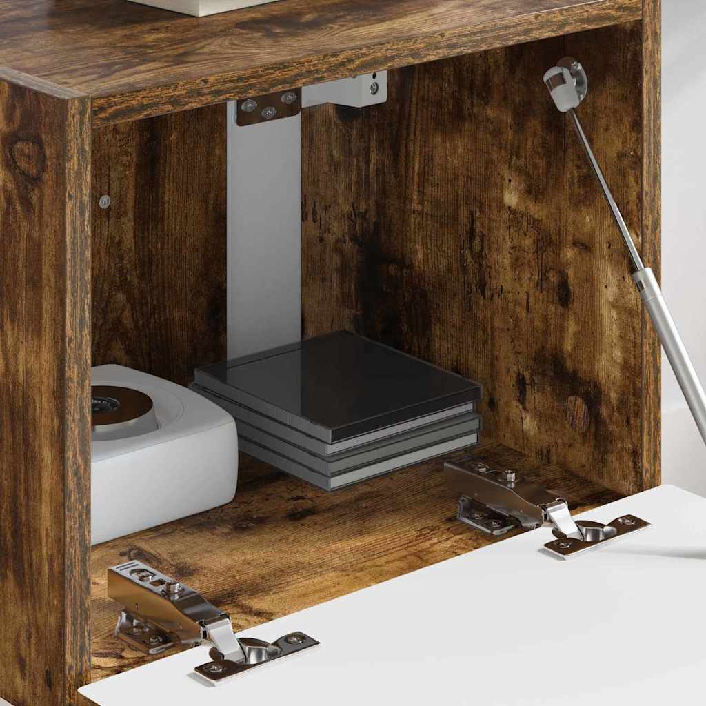 Meuble TV mural vidaXL Chêne fumé 60 x 31 x 29,5 cm