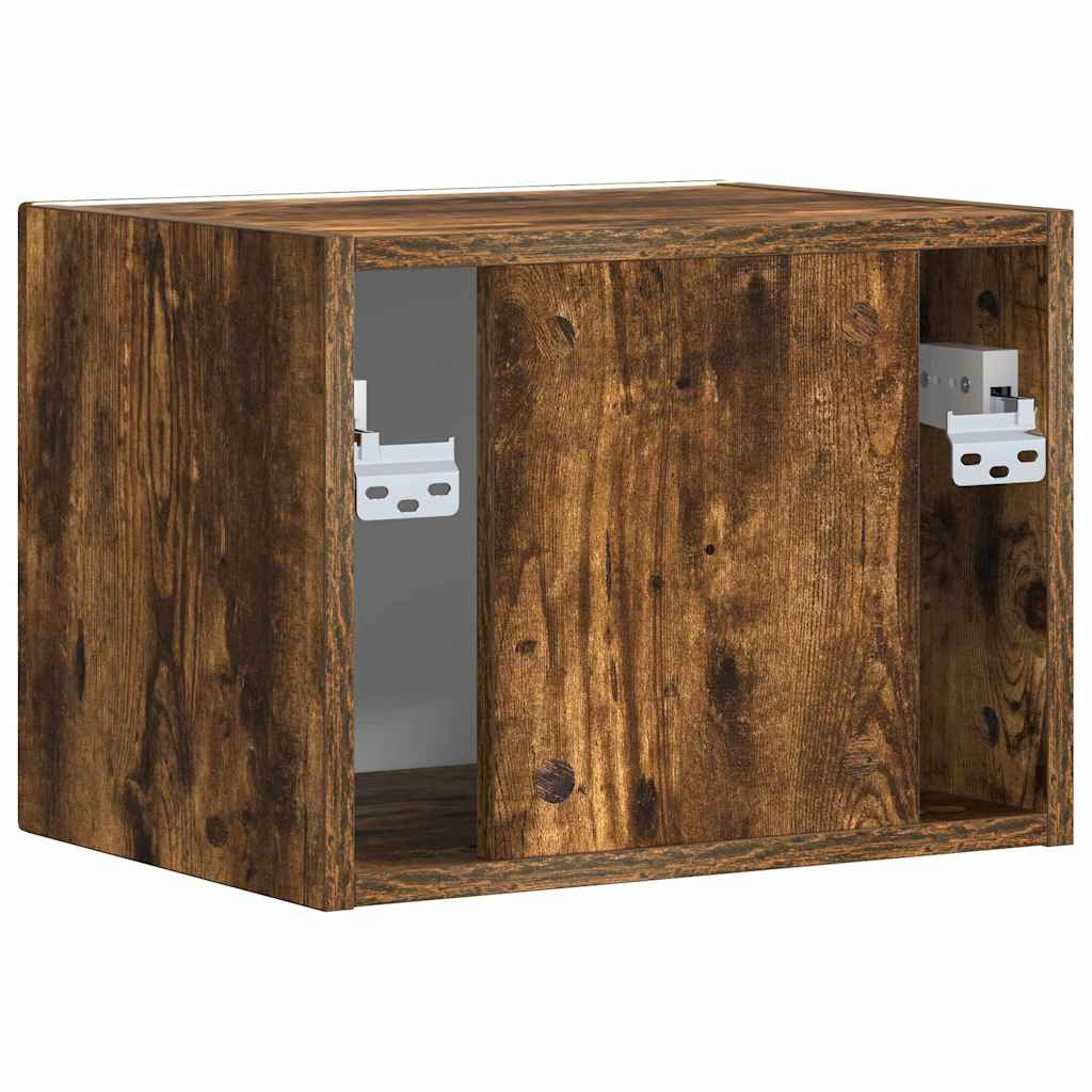 Meuble TV mural vidaXL Chêne fumé 60 x 31 x 29,5 cm