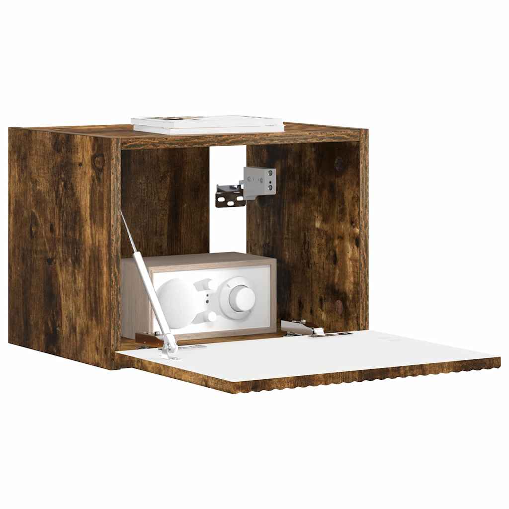 Meuble TV mural vidaXL Chêne fumé 60 x 31 x 29,5 cm