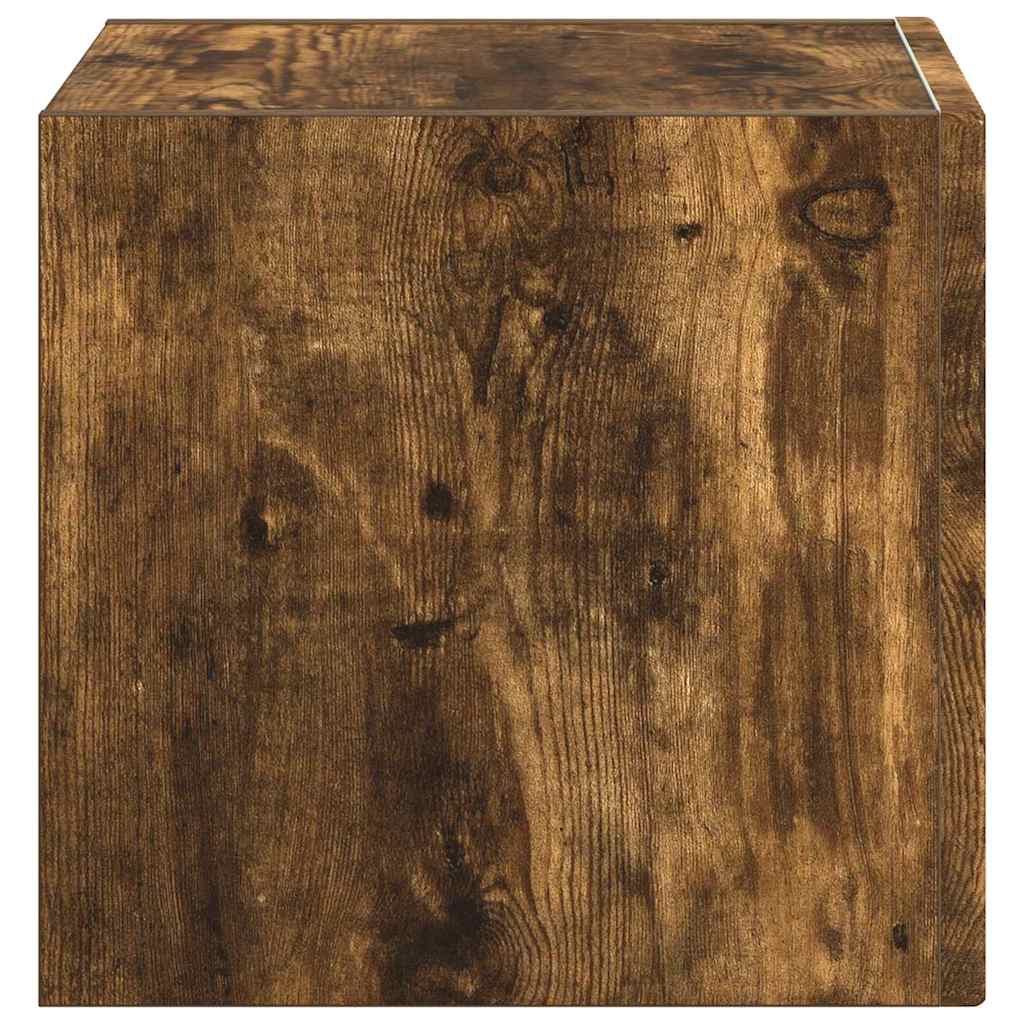 Meuble TV mural vidaXL Chêne fumé 60 x 31 x 29,5 cm
