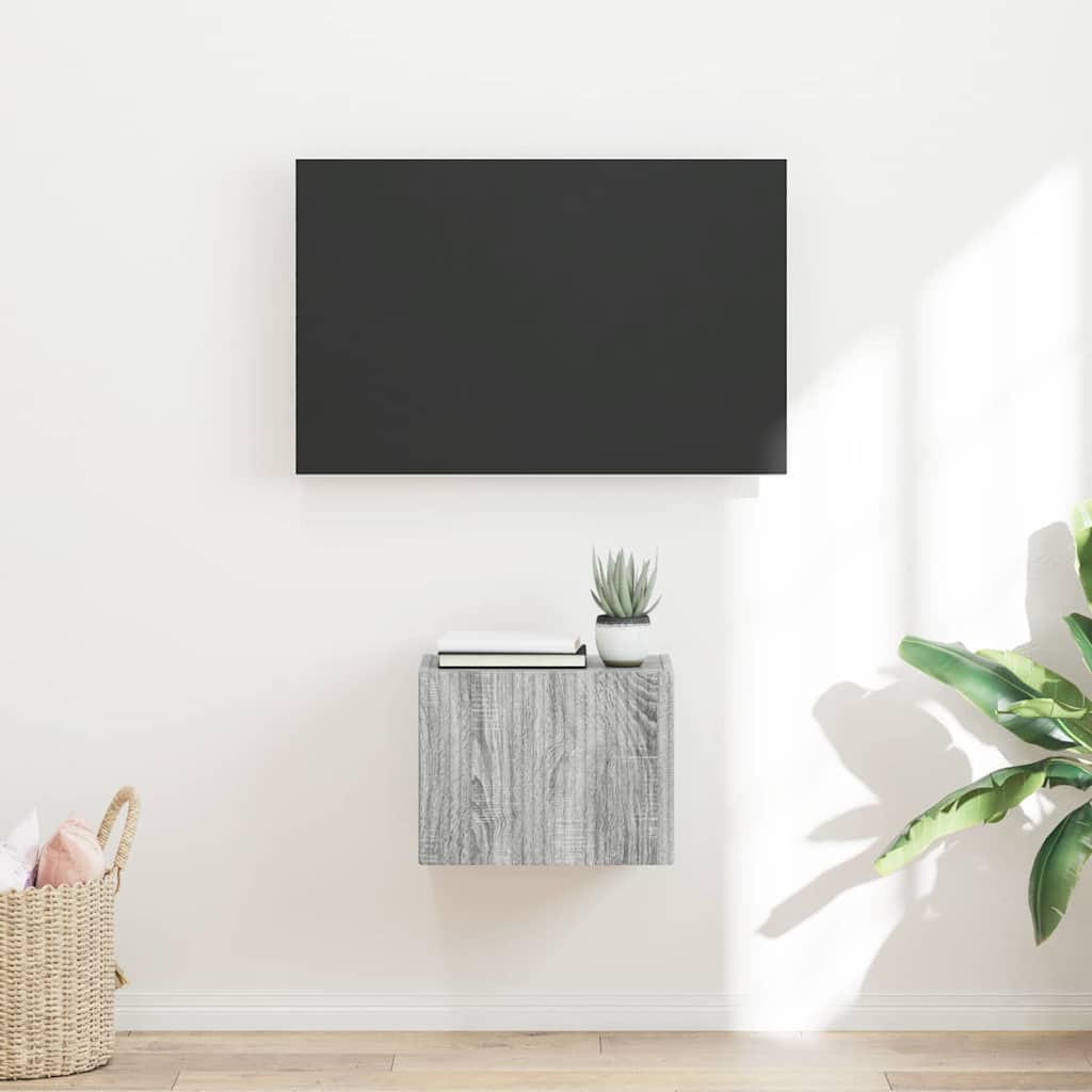 Meuble TV mural vidaXL Sonoma gris 60 x 31 x 29,5 cm en bois d'ingénierie
