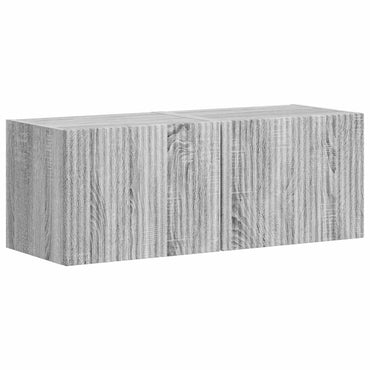 vidaXL Meuble TV mural 2 pcs Sonoma gris 60 x 31 x 29,5 cm