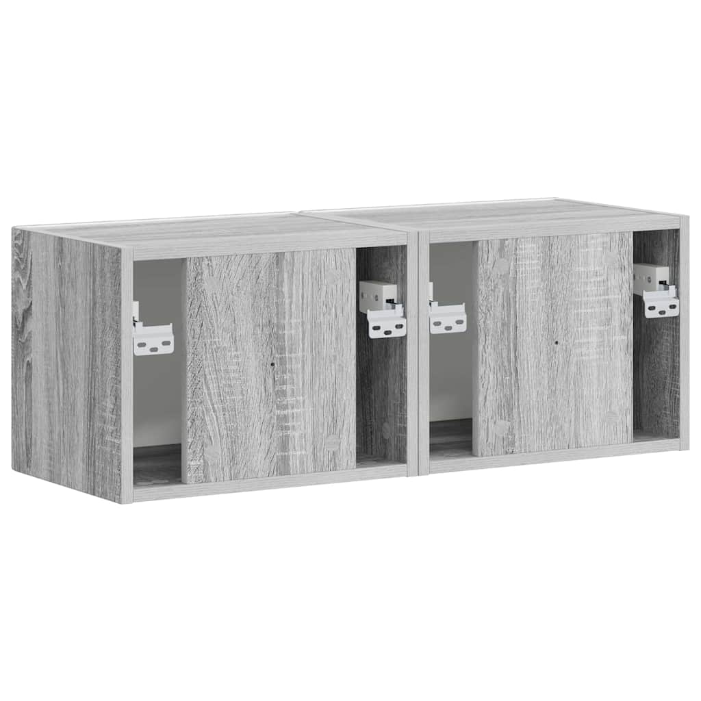 TV-Wandschrank 2 pcs Graues Sonoma 60 x 31 x 29,5 cm