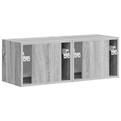 TV-Wandschrank 2 pcs Graues Sonoma 60 x 31 x 29,5 cm