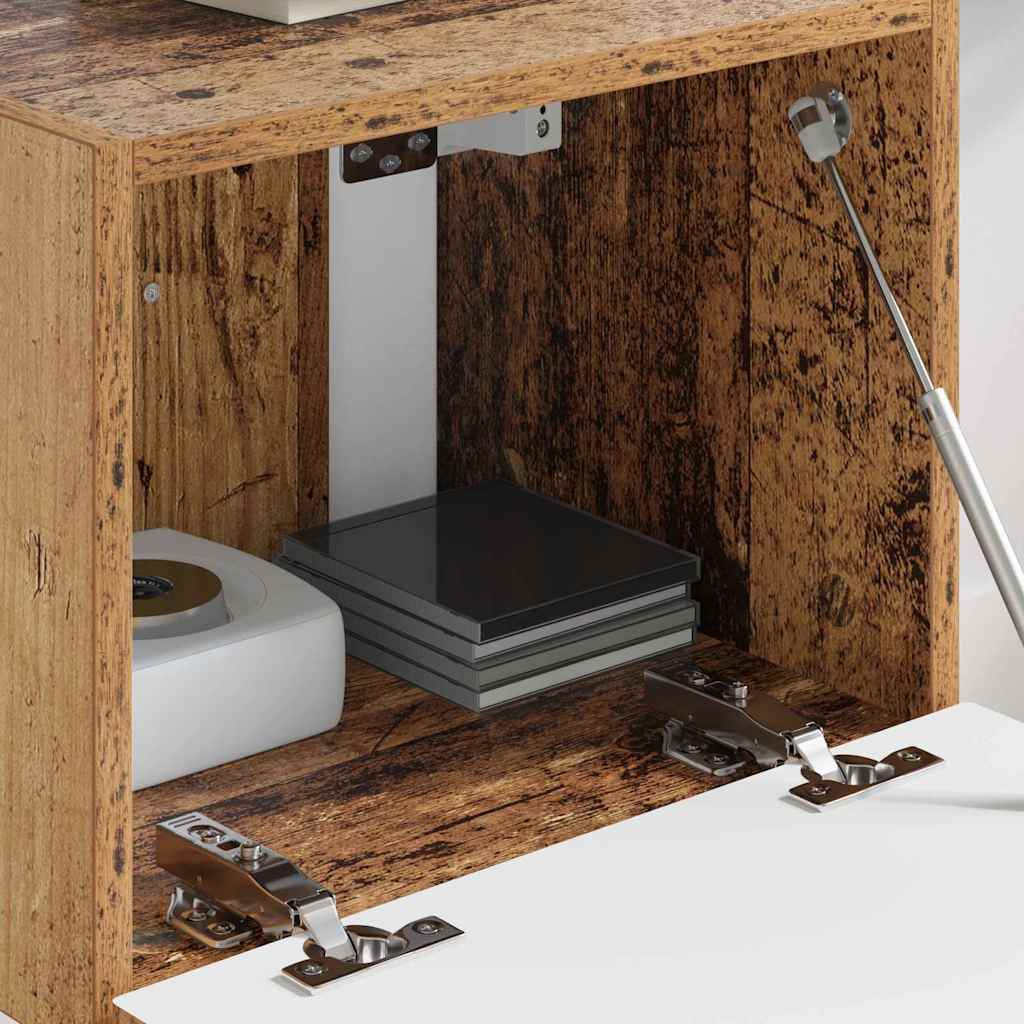 vidaXL Meuble TV mural en bois de récupération 60 x 31 x 29,5 cm Bois d'ingénierie
