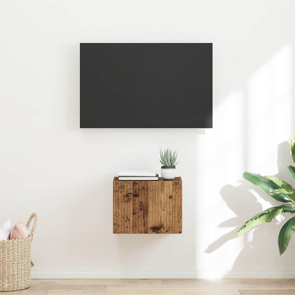vidaXL Meuble TV mural en bois de récupération 60 x 31 x 29,5 cm Bois d'ingénierie