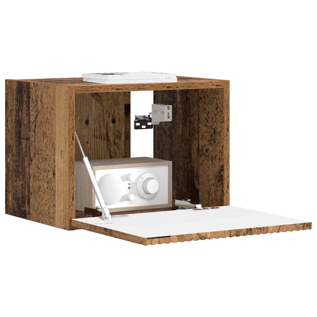 vidaXL Meuble TV mural en bois de récupération 60 x 31 x 29,5 cm Bois d'ingénierie
