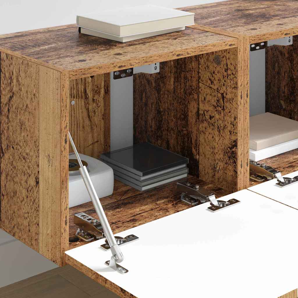 vidaXL TV-Wandschrank 2 pcs Altholz 60 x 31 x 29,5 cm Holzwerkstoff