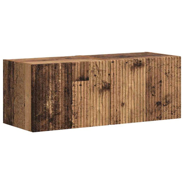 vidaXL Meuble TV mural 2 pcs bois de récupération 60 x 31 x 29,5 cm bois d'ingénierie