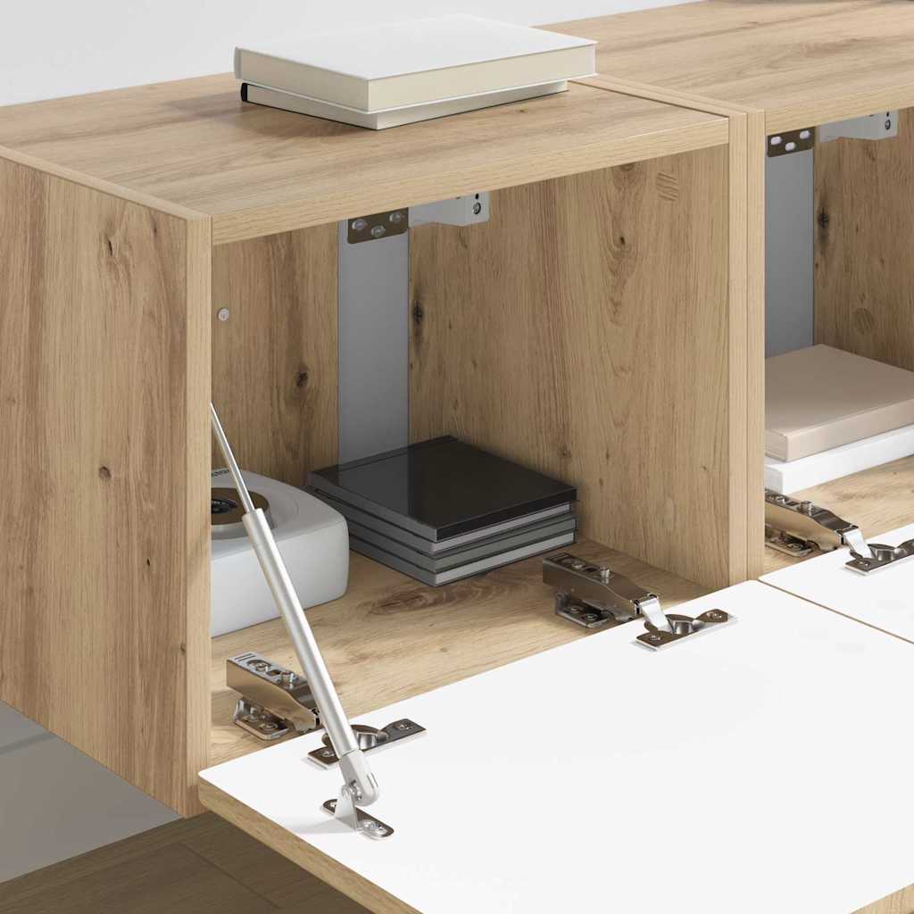 TV-Wandschrank 2 pcs Kunsthandwerk Eiche 60 x 31 x 29,5 cm