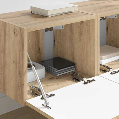 TV-Wandschrank 2 pcs Kunsthandwerk Eiche 60 x 31 x 29,5 cm