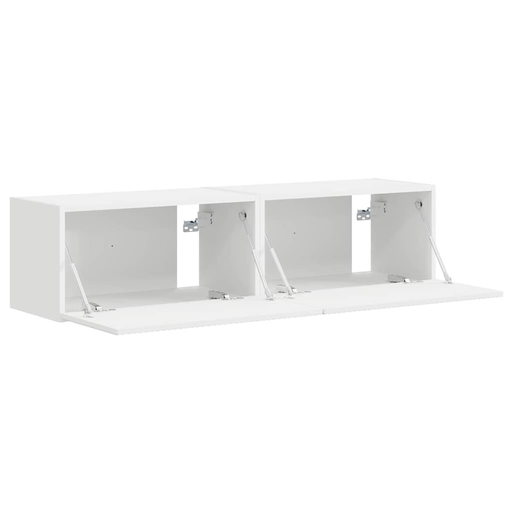 vidaXL TV-Wandschrank 2 pcs Weiß 60 x 31 x 29,5 cm Holzwerkstoff