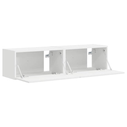 vidaXL TV-Wandschrank 2 pcs Weiß 60 x 31 x 29,5 cm Holzwerkstoff